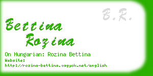 bettina rozina business card